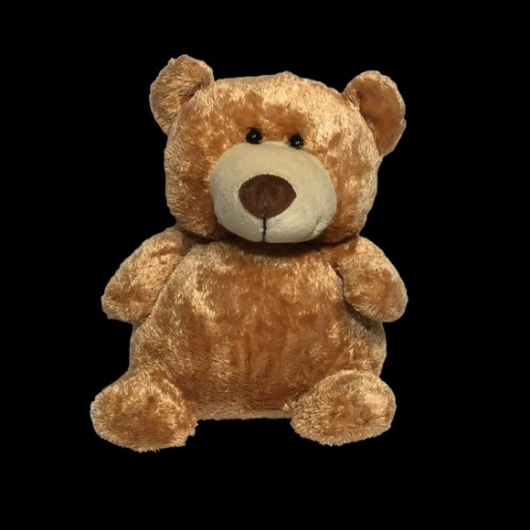 Applause Chubby Brown Teddy Bear Plush # 49600 Sitting Stuffed Animal 10" RARE - Picture 1 of 9